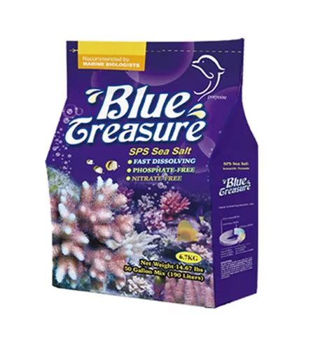 Blue Treasure Sps Sea Salt Kg Sal Marinho Sps Faz L