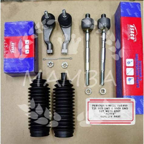 Perodua Kancil 660850 Tie Rod End And Rack End Set With Boot Asaco