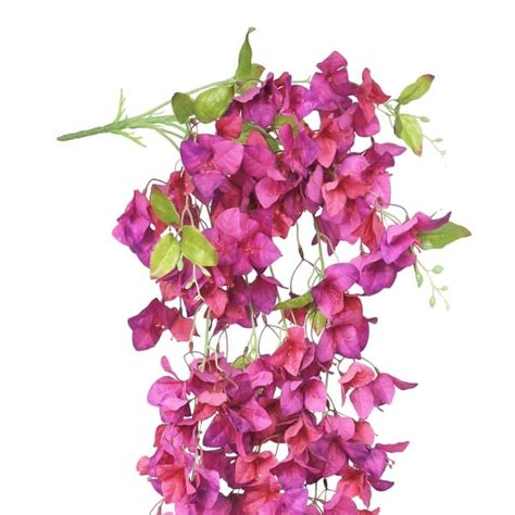 Fuchsia Artificial Bougainvillea Flower Stem Hanging Spray Bush 50in 50 L X 8 W X 8 Dp On