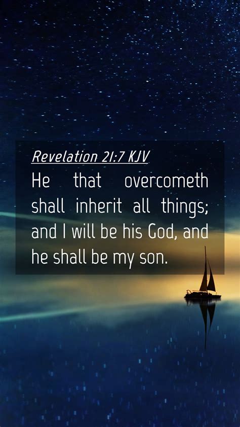 Revelation Kjv Mobile Phone Wallpaper He That Overcometh Shall