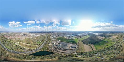 Karlsruhe von oben Panorama Nahverkehrs und Tram Straßenbahn Depot