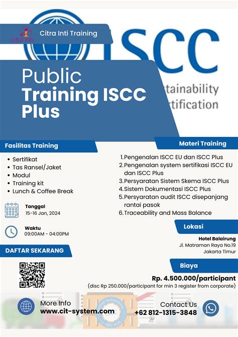 Iscc Plus Citra Inti Training System