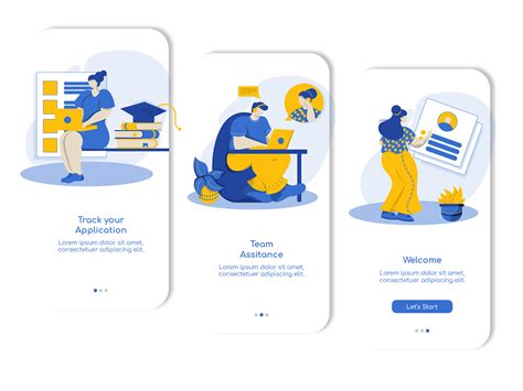 Onboarding Screen Illustrations On Behance