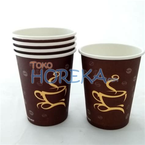 Hot Paper Cup 6 Oz Cetak Logo 1 Warna Original Coffee Toko Horeka