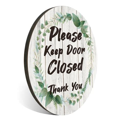 Snapklik.com : Please Keep Door Closed Sign For House, Front Door Thank