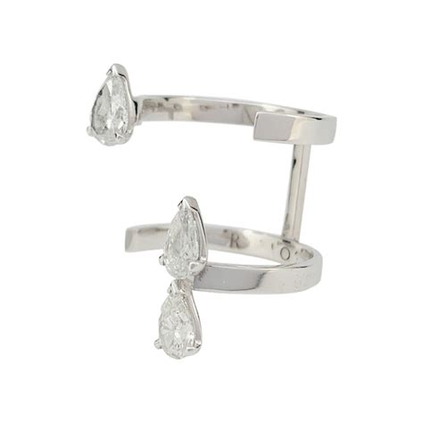 White Gold Repossi Serti Sur Vide Ring Diamonds