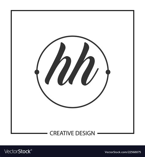 Initial Hh Letter Logo Template Design Royalty Free Vector