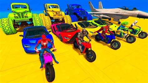 Gta V Mega Ramp On Bikes Fighter Jets Boats By Trevor And Friends