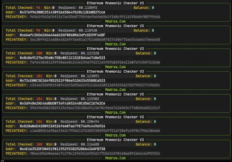 Github Pymmdrza Ethereummnemoniccrack Ethereum Address Wallet