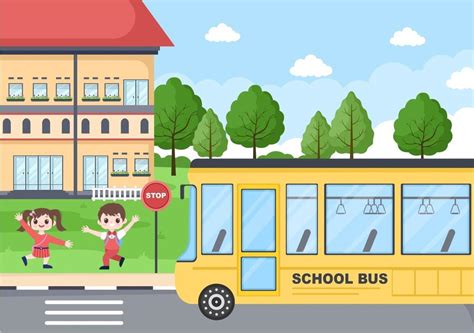 school bus safety vector art icons  graphics