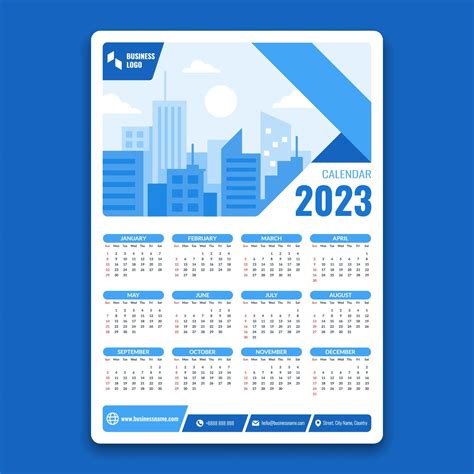 Corporate Calendar 2023 Template 15772389 Vector Art at Vecteezy