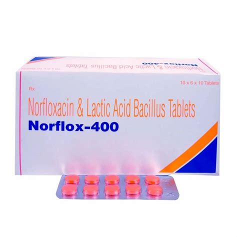 Norflox 400mg Tablets Norfloxacin Lactic Acid Bacillus Tablets At Rs 94