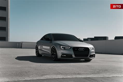 Striking Contrast Matte Black Zito Rims On Gray Audi S Carid