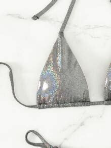 Is That The New Metallic Bikini Set Micro Triangle Bra O Ring Linked