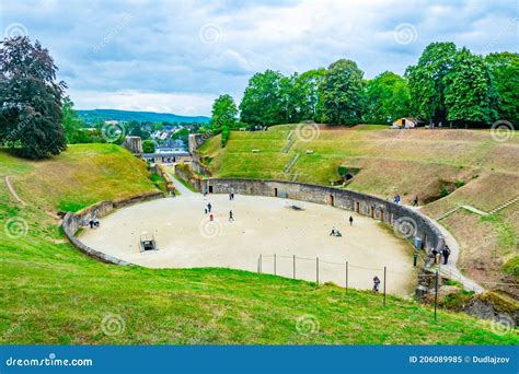 An Old Roman Amphitheater In Trier Germany Stock Image Image Of