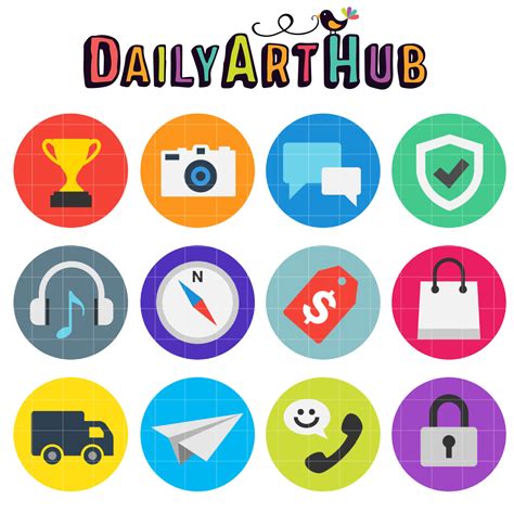 Internet Icons Clip Art Set – Daily Art Hub // Graphics, Alphabets & SVG