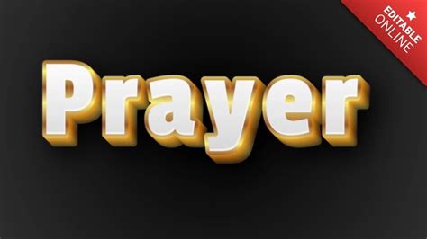 Prayer | Golden Texture 3D | Text Effect Generator