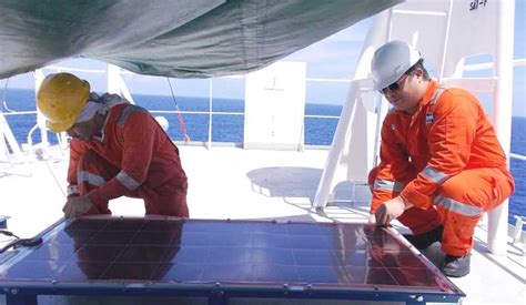 Ship Solar Power System Installed On Large General Cargo Ship MV