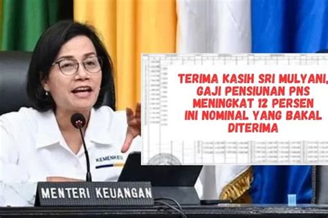 TERIMA KASIH SRI MULYANI GAJI PENSIUNAN PNS MENINGKAT 12 PERSEN INI