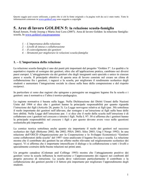 La Relazione Scuola Famiglia