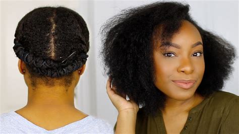 Heatless Blowout On Natural Hair Tutorial Super Easy Way To Stretch