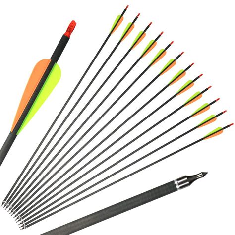 Buy Huntingdoor 12Pcs 24Pcs Archery Carbon Arrows 31inch Spine 400