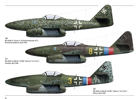 Me 262 Profiles Wwii Fighter Planes Wwii Aircraft Luftwaffe