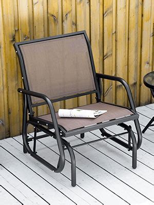 Amazon Outsunny Porch Glider Metal Frame Swing Glider Chair With