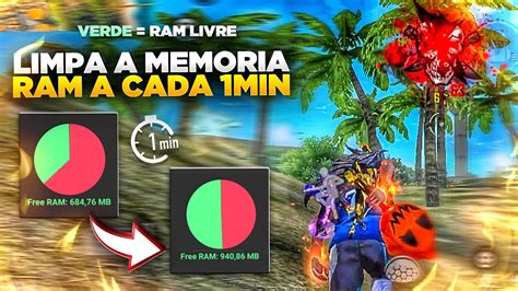 COMO RODAR FREE FIRE LISO ESSE APP QUE LIMPA A RAM A CADA 1 MINUTO