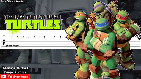 Teenage Mutant Ninja Turtles - Theme Guitar Tutorial - Tab Sheet Music