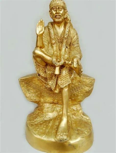 Golden Gold Plated Sai Baba Brass Statue At Rs Piece In Ghaziabad