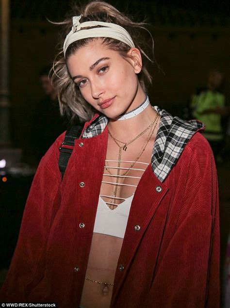 Hailey Baldwin Flashes Flat Tummy As She Parties At Nylons Coachella