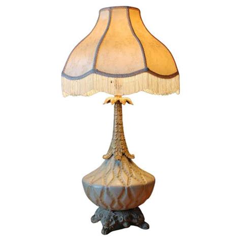 Gorgeous Italian Florentine Hand Enameled Cast Table Lamp Medici