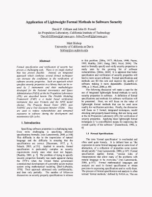 Fillable Online Trs New Jpl Nasa Application Of Lightweight Formal