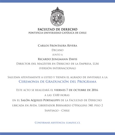 Ceremonia De Graduaci N Mag Ster En Derecho De La Empresa Llm