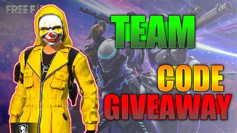 Free Fire Live Teamcode Ff Teamcode Giveaway Live Ff Youtube