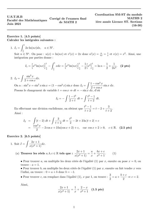 Solution Corrig Emd V Juin Studypool