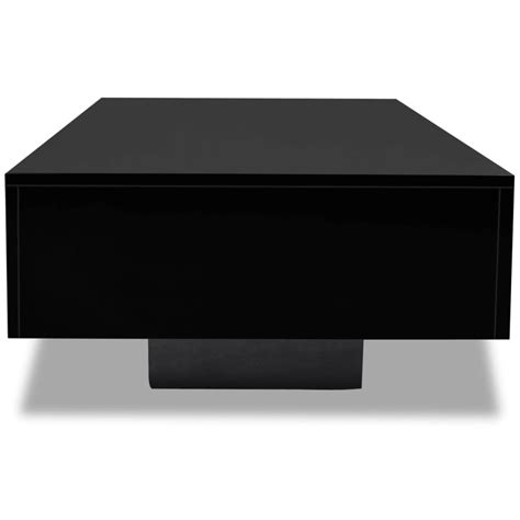 Table Basse Haute Brillance Noir Table Basse De Salon Cdiscount Maison