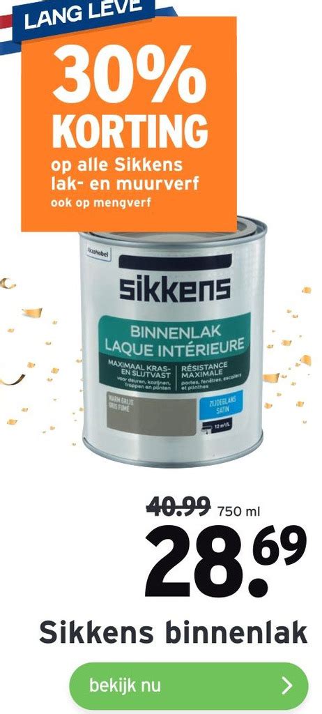 Sikkens Binnenlak Aanbieding Bij GAMMA