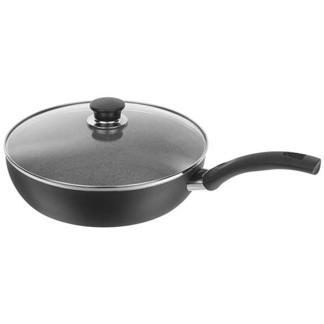 Ballarini Bologna Granitium In Black Aluminum Saut Pan With Lid