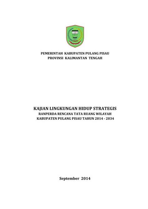 PDF KAJIAN LINGKUNGAN HIDUP STRATEGIS Tabel 3 6 Deforestasi Dan