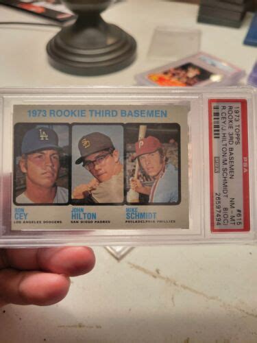 Mike Schmidt Rc Topps Psa Oc Nm Mt Ron Cey Rookie Nice