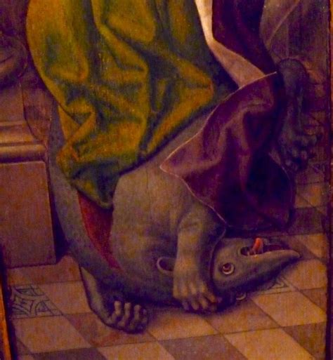 Detail Of The Dragon From A Painting Of St Margaret Of Antioch At The