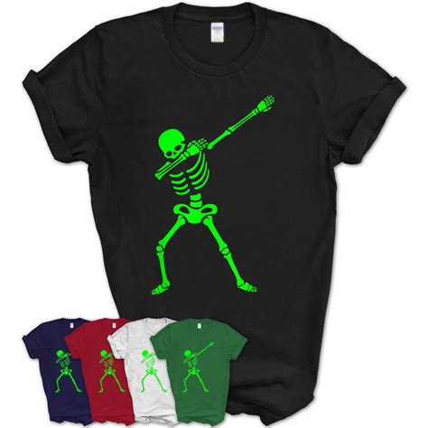 Dabbing Skeleton Shirt – Halloween T-Shirt Human Skeleton – Teezou Store