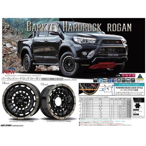 HOT STUFF ホットスタッフ バークレイ HARD ROCK ローガン ジムニー シエラ 6 0J 15 0 5H139 7 ブラックリムポリッシュ ブロンズクリア お得な4本SET