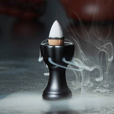 Ceramic Mini Incense Burner Incense Cone Tower Censer Smoke Backflow