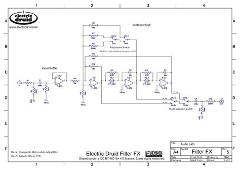 Filter FX by Electric Druid - Stomp Box Schematics 