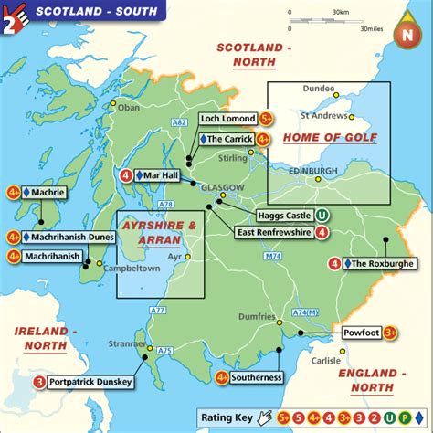 Best Golf Courses In Scotland Map Map