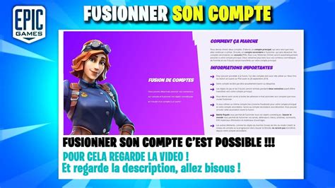 Comment Fusionner Ses Comptes Epic Games Sur Fortnite Battle Royale Youtube