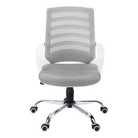 Office Chair White with White Mesh Multi Position - MAISON CAPLAN